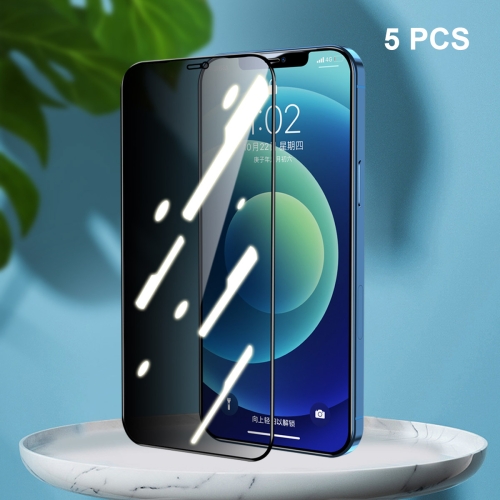 

5 PCS ENKAY Hat-Prince Full Coverage 28 Degree Privacy Screen Protector Anti-spy Tempered Glass Film For iPhone 12 / 12 Pro