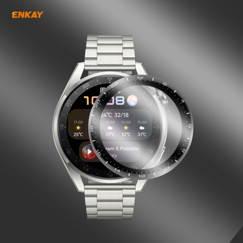 

1 PC For Huawei WATCH 3 Pro 48mm ENKAY Hat-Prince 3D Full Coverage Soft PC Edge + PMMA HD Screen Protector Film