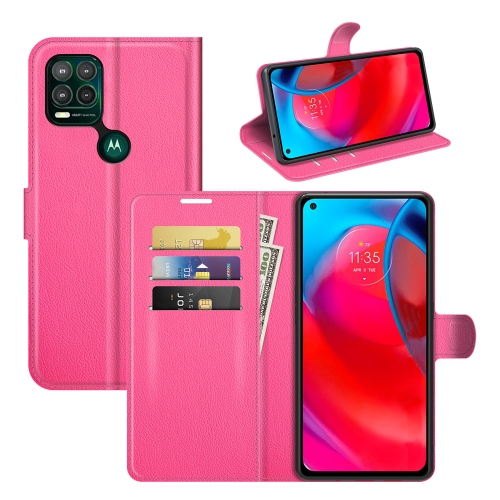 

For Motorola Moto G Stylus 5G Litchi Texture Horizontal Flip Protective Case with Holder & Card Slots & Wallet(Rose red)