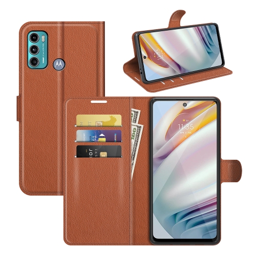 

For Motorola Moto G60/G40 Fusion Litchi Texture Horizontal Flip Protective Case with Holder & Card Slots & Wallet(Brown)