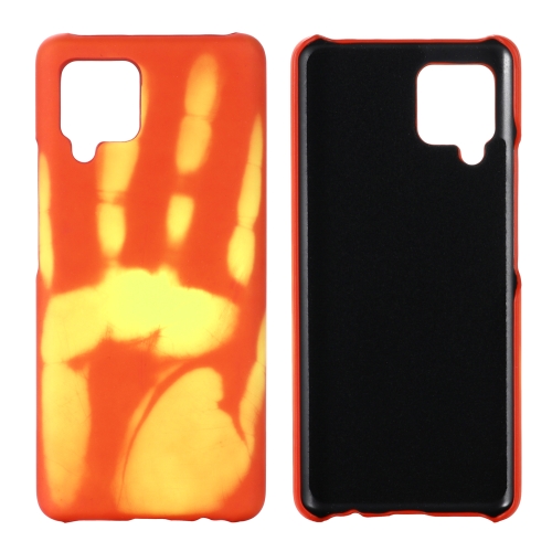 

Paste Skin + PC Thermal Sensor Discoloration Case For Samsung Galaxy A12(Red Yellow)