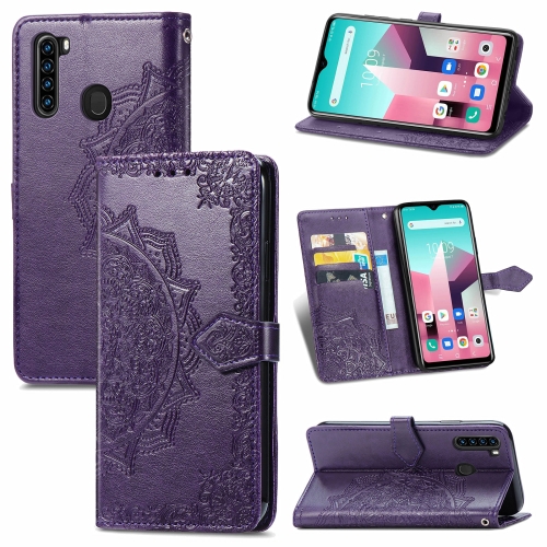 

For Blackview A80 Pro Mandala Flower Embossed Horizontal Flip Leather Case with Holder & Three Card Slots & Wallet & Lanyard(Purple)
