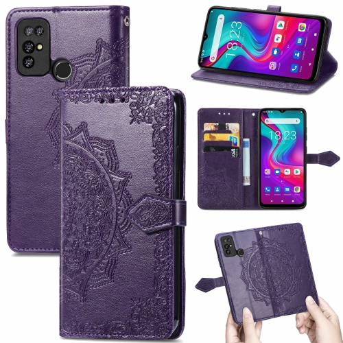 

For Doogee X96 Pro Mandala Flower Embossed Horizontal Flip Leather Case with Holder & Three Card Slots & Wallet & Lanyard(Purple)