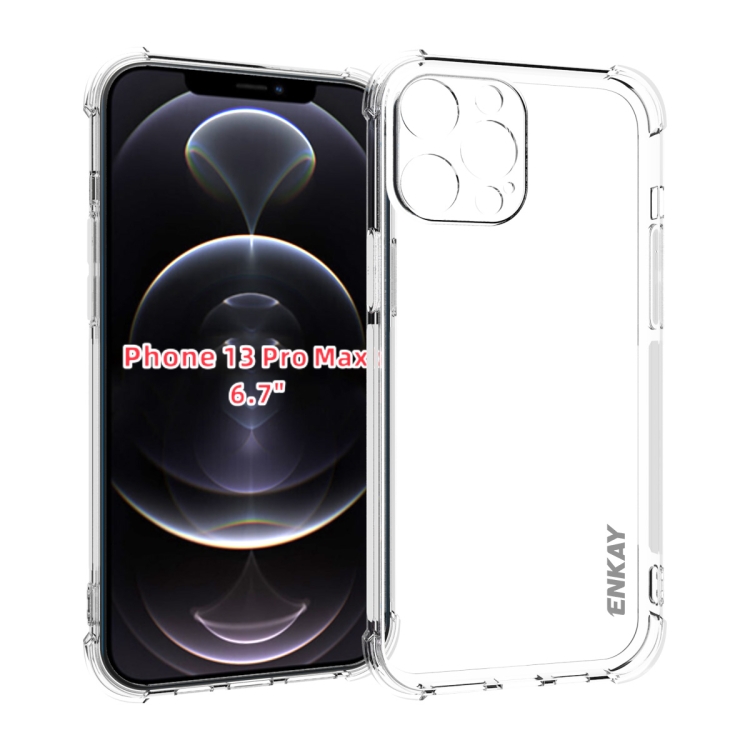 

Hat-Prince ENKAY Clear TPU Shockproof Soft Case Drop Protection Cover For iPhone 13 Pro Max