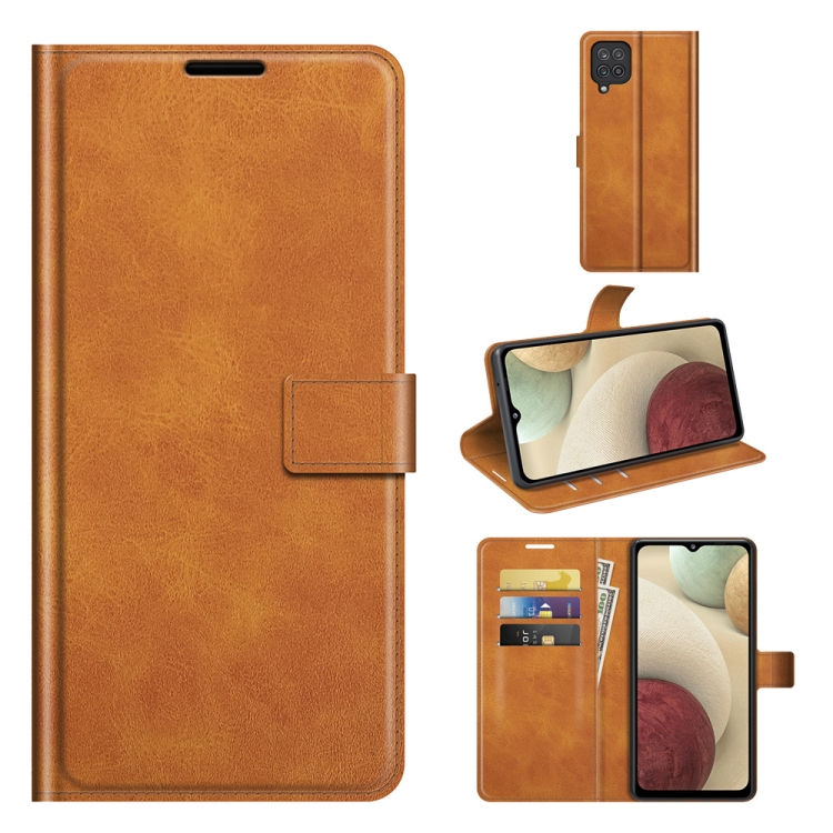 

Retro Calf Pattern Buckle Horizontal Flip Leather Case with Holder & Card Slots & Wallet For Samsung Galaxy M12/F12(Yellow)