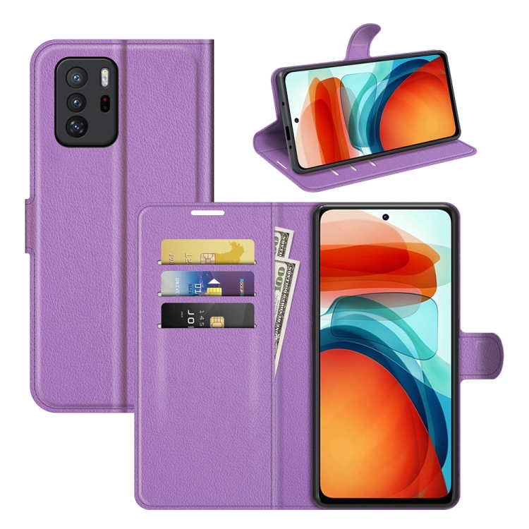 

For Xiaomi Poco X3 GT Litchi Texture Flip Leather Phone Case(Purple)