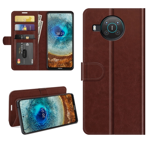 

For Nokia X10/X20 R64 Texture Single Horizontal Flip Protective Case with Holder & Card Slots & Wallet& Photo Frame(Brown)