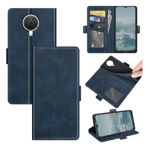 

For Nokia G10/G20 Dual-side Magnetic Buckle Horizontal Flip Leather Case with Holder & Card Slots & Wallet(Dark Blue)