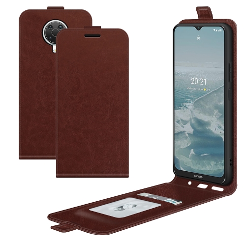 

For Nokia G10/G20 R64 Texture Single Vertical Flip Leather Protective Case with Card Slots & Photo Frame(Brown)