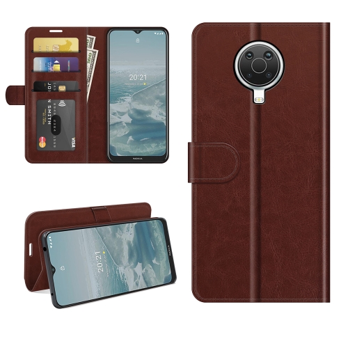 

For Nokia G10/G20 R64 Texture Single Horizontal Flip Protective Case with Holder & Card Slots & Wallet& Photo Frame(Brown)