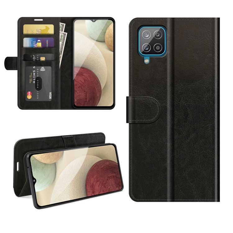 

For Samsung Glaxy A22 4G R64 Texture Single Horizontal Flip Protective Case with Holder & Card Slots & Wallet& Photo Frame(Black)