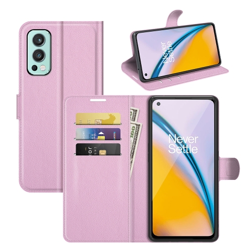 

For OnePlus Nord 2 5G Litchi Texture Horizontal Flip Protective Case with Holder & Card Slots & Wallet(Pink)