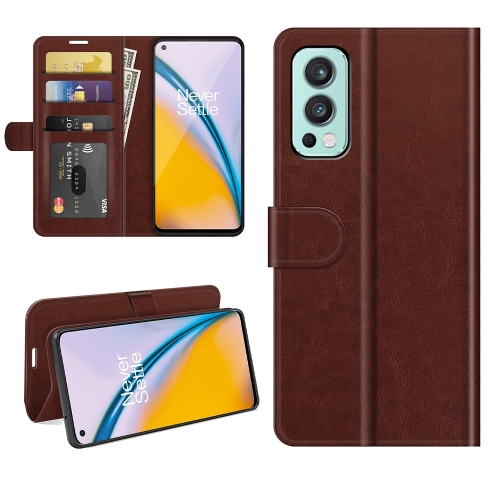 

For OnePlus Nord 2 5G R64 Texture Single Horizontal Flip Protective Case with Holder & Card Slots & Wallet& Photo Frame(Brown)