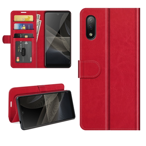 

For Sony Xperia Ace II R64 Texture Single Horizontal Flip Protective Case with Holder & Card Slots & Wallet& Photo Frame(Red)