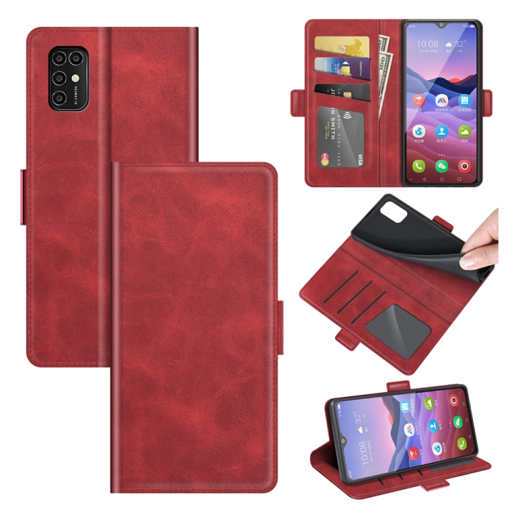 

For ZTE Blade V2020 Smart Dual-side Magnetic Buckle Horizontal Flip Leather Case with Holder & Card Slots & Wallet(Red)
