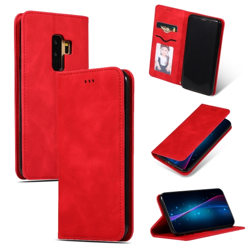 

Retro Skin Feel Business Magnetic Horizontal Flip Leather Case for Samsung Galaxy S9 Plus(Red)