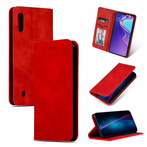 

Retro Skin Feel Business Magnetic Horizontal Flip Leather Case for Samsung Galaxy A10(Red)