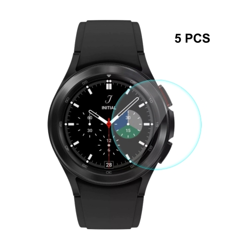 

5 PCS For Samsung Galaxy Watch4 Classic 46mm ENKAY Hat-Prince 0.2mm 9H 2.15D Curved Edge Tempered Glass Screen Protector Watch Film