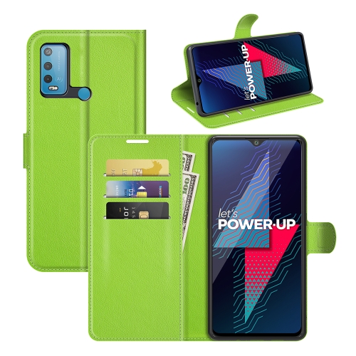 

For wiko Power U30 Litchi Texture Horizontal Flip Protective Case with Holder & Card Slots & Wallet(Green)