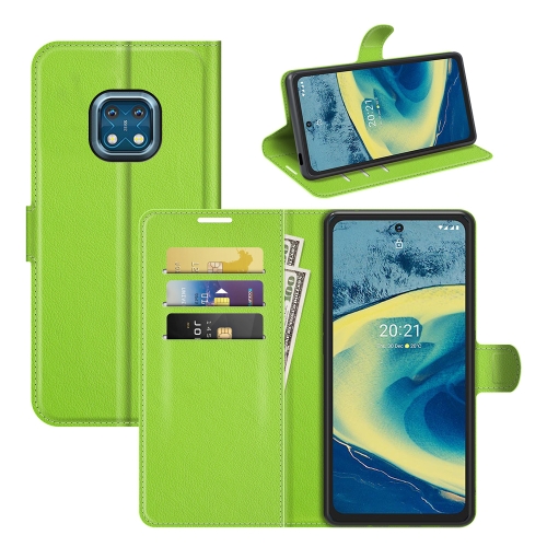 

For Nokia XR20 Litchi Texture Horizontal Flip Protective Case with Holder & Card Slots & Wallet(Green)