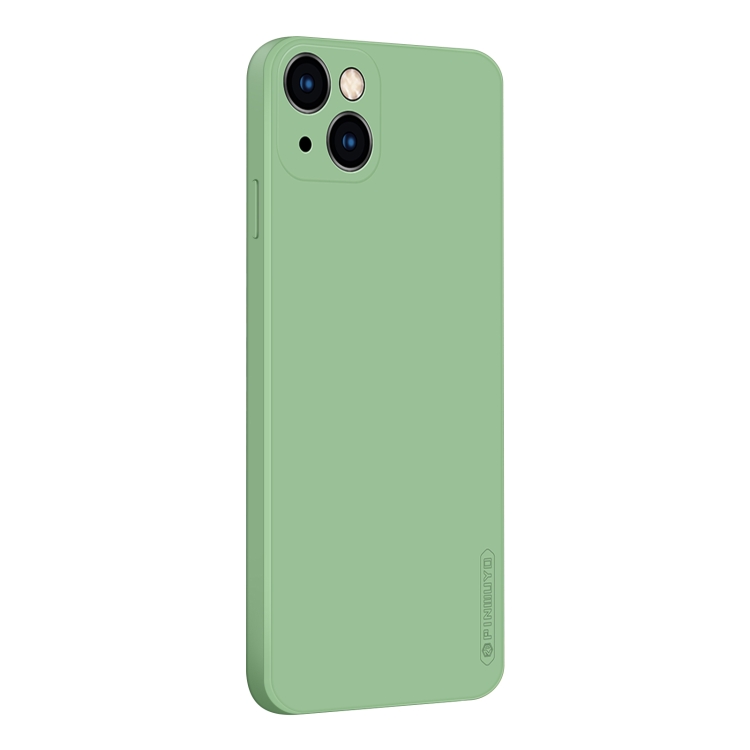 

PINWUYO Touching Series Liquid Silicone TPU Shockproof Case For iPhone 13(Green)