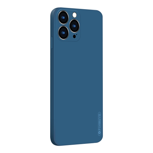 

PINWUYO Touching Series Liquid Silicone TPU Shockproof Case For iPhone 13 Pro(Blue)