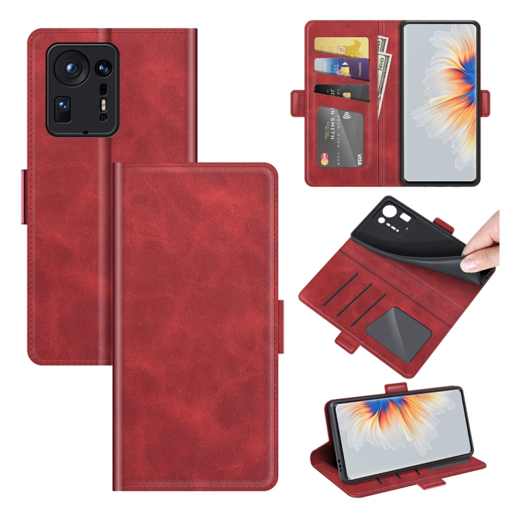 

For Xiaomi Mix 4 Dual-side Magnetic Buckle Horizontal Flip Leather Case with Holder & Card Slots & Wallet(Red)