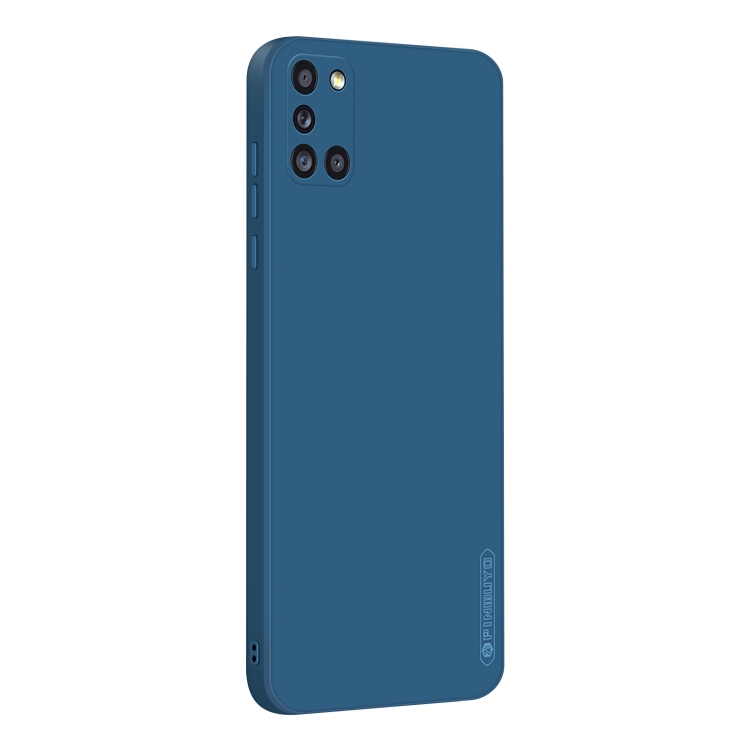 

For Samsung Galaxy A31 PINWUYO Touching Series Liquid Silicone TPU Shockproof Case(Blue)