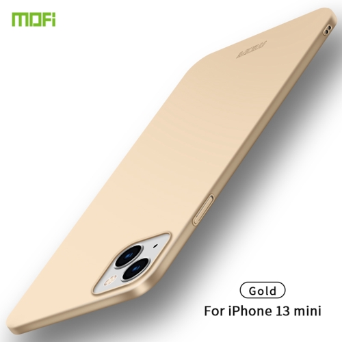 

For iPhone 13 mini MOFI Frosted PC Ultra-thin Hard Case(Gold)