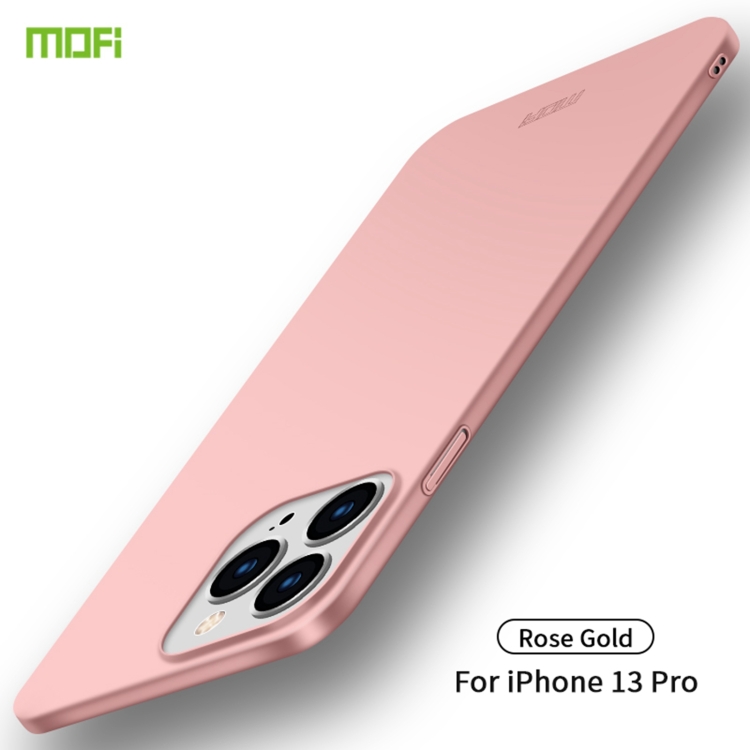 

For iPhone 13 Pro MOFI Frosted PC Ultra-thin Hard Case(Rose Gold)