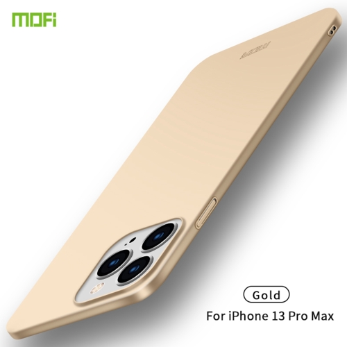 For iPhone 13 Pro Max MOFI Frosted PC Ultra-thin Hard Case(Gold)