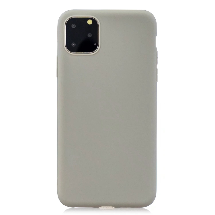 Pour iPhone 13 mini Coque en TPU givré de couleur unie (gris)