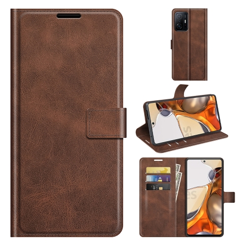 

Retro Calf Pattern Buckle Horizontal Flip Leather Case with Holder & Card Slots & Wallet For Xiaomi Mi 11T(Dark Brow)