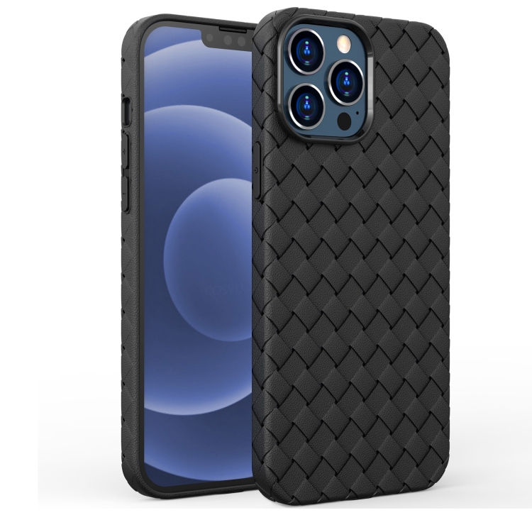 

Full Coverage Woven Shockproof TPU Case For iPhone 13 Pro Max(Black)