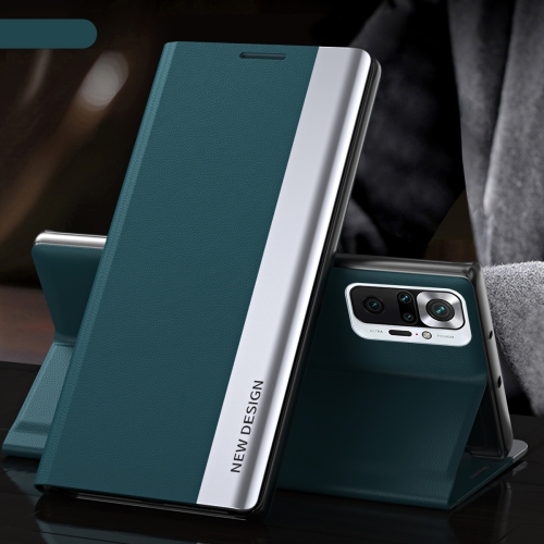 

For Xiaomi Mi 10T / Mi 10T Pro Side Electroplated Magnetic Ultra-Thin Horizontal Flip Leather Case with Holder(Green)