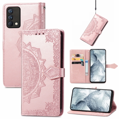 

For OPPO Realme GT Master Mandala Embossing Pattern Horizontal Flip Leather Case with Holder & Card Slots & Wallet & Lanyard(Rose Gold)