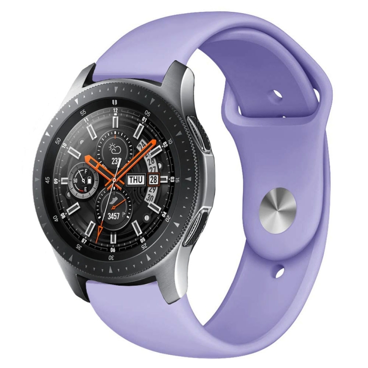 Banda de reloj de silicona monocromo para Samsung Galaxy Watch Active 2 22  mm (lila)