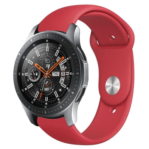 

Monochrome Silicone Watch Band for Samsung Galaxy Watch Active 2 22mm(red)