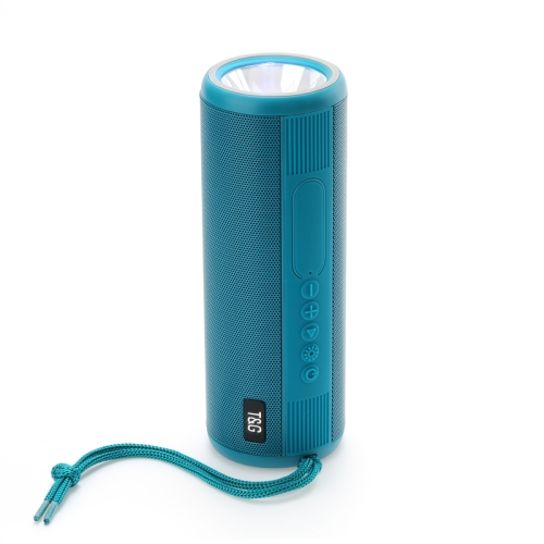 

T&G TG635 Portable Outdoor Waterproof Bluetooth Speaker with Flashlight Function(Peacock blue)