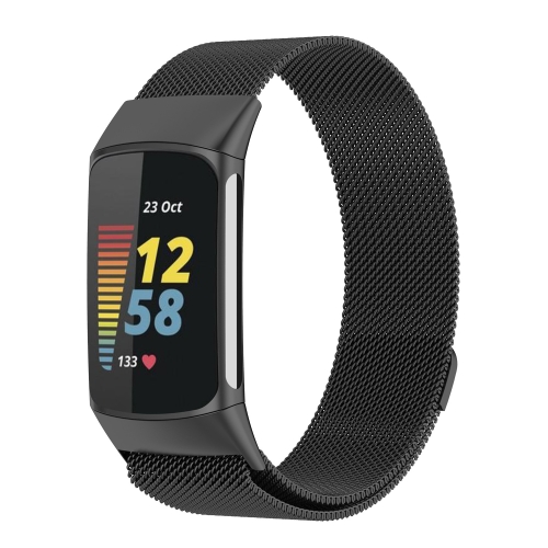 

Milano Magnetic Metal Watch Band for Fitbit Charge 5(Black)