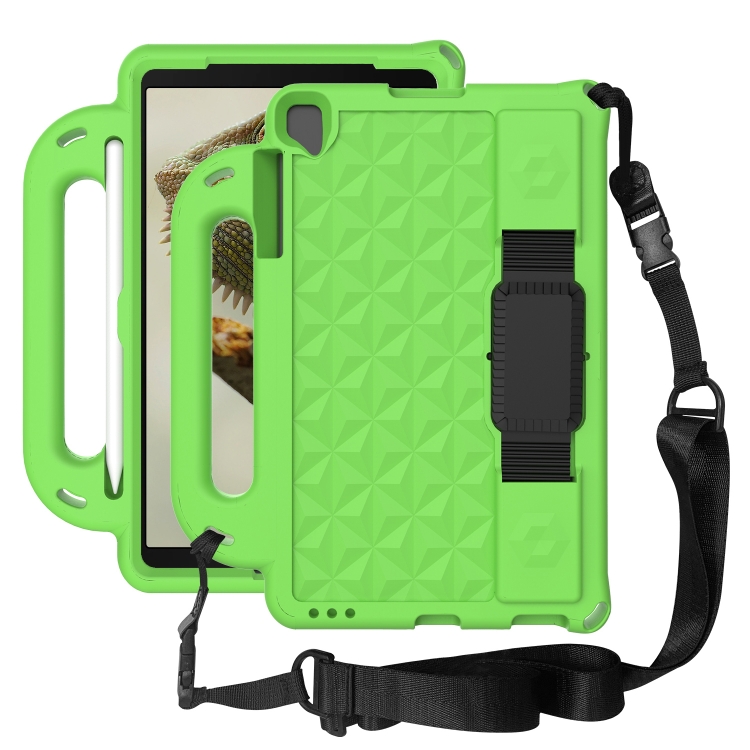 

For Lenovo M10 X306X / X306F Diamond Series EVA Anti-Fall Shockproof Sleeve Protective Shell Case with Holder & Strap(Green)