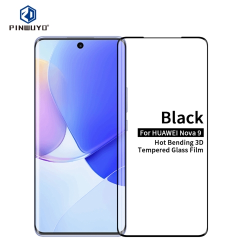 

For Huawei nova 9 PINWUYO 9H 3D Hot Bending Tempered Glass Film(Black)