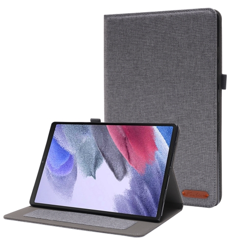 

For Samsung Galaxy Tab A8 10.5 2021 Horizontal Flip Fabric PU Leather Tablet Case with Card Slots & Holder(Grey)