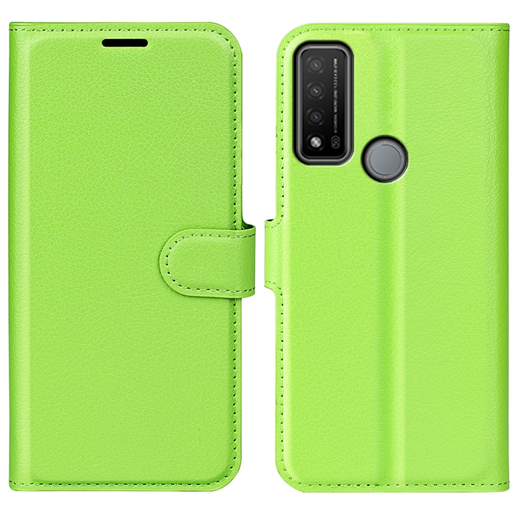 

For TCL 20 R 5G Litchi Texture Horizontal Flip Phone Protective Case with Holder & Card Slots & Wallet(Green)