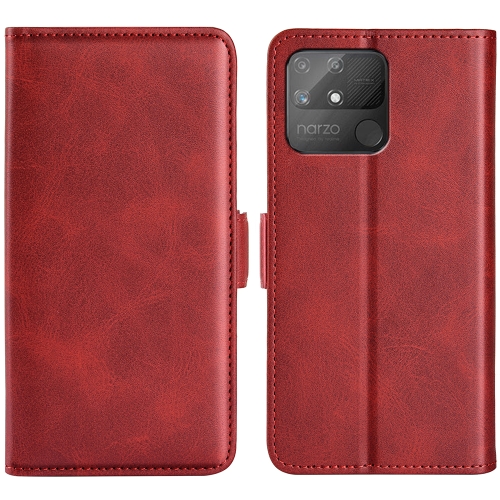 

For OPPO Realme Narzo 50A Dual-side Magnetic Buckle Horizontal Flip Leather Case with Holder & Card Slots & Wallet(Red)