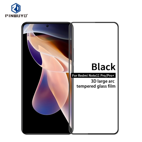 

For Xiaomi Redmi Note 11 Pro / Note 11 Pro+ PINWUYO 9H 3D Curved Full Screen Explosion-proof Tempered Glass Film(Black)