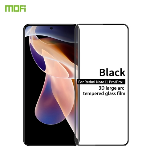

For Xiaomi Redmi Note 11 Pro / Note 11 Pro+ MOFI 9H 3D Explosion-proof Curved Screen Tempered Glass Film(Black)