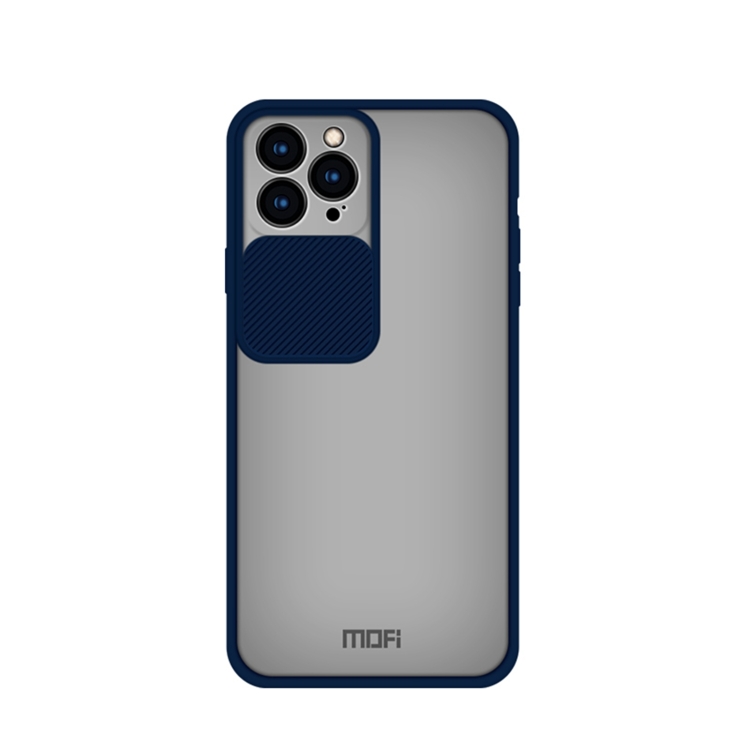 

For iPhone 13 Pro MOFI Translucent Frosted PC + TPU Phone Case(Blue)