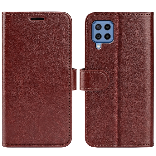 

For Samsung Galaxy M22 R64 Texture Single Horizontal Flip Protective Case with Holder & Card Slots & Wallet& Photo Frame(Brown)