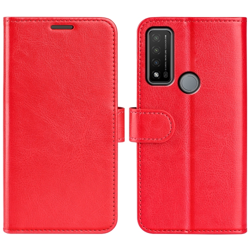 

For TCL 20 R 5G R64 Texture Single Horizontal Flip Phone Protective Case with Holder & Card Slots & Wallet& Photo Frame(Red)